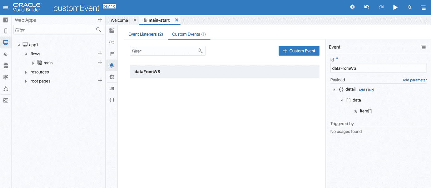 declare custom event